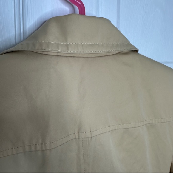 Giacca Trench Coat Double Breasted Classic Style Tan Size Medium - Picture 16 of 16